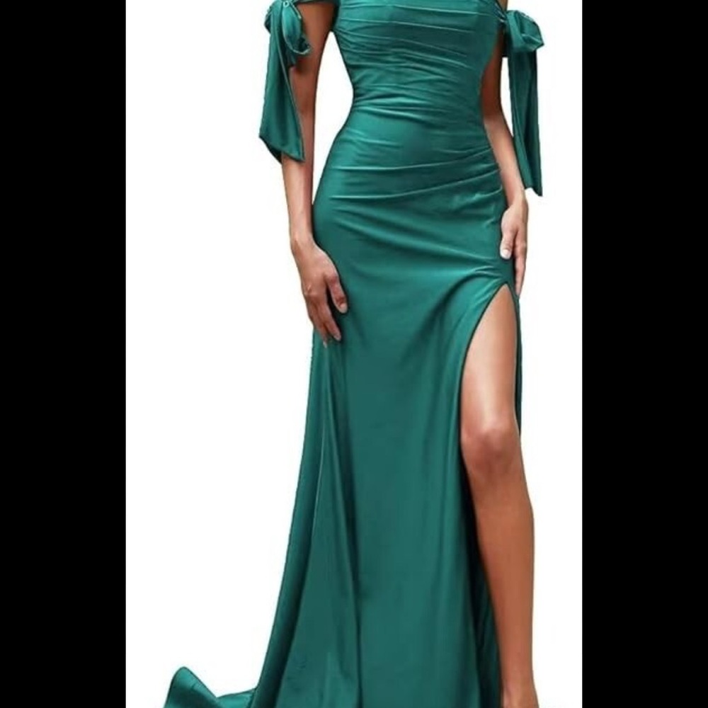 Cinderella Teal Maxi Dress with Slit